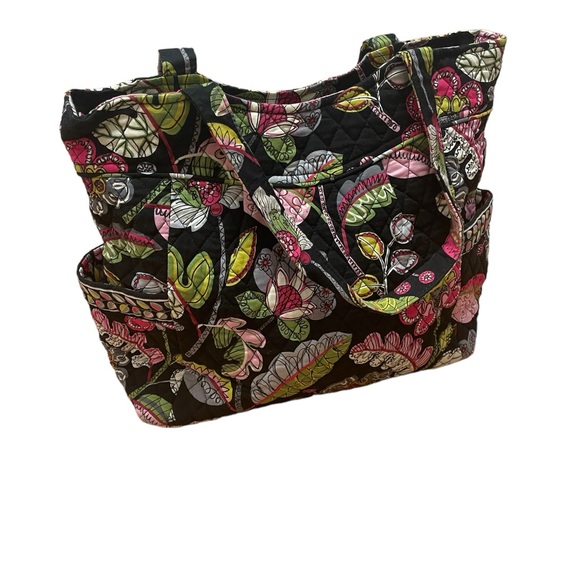 Vera Bradley Handbags - Vera Bradley Pleated Tote Bag Moon Blooms Print